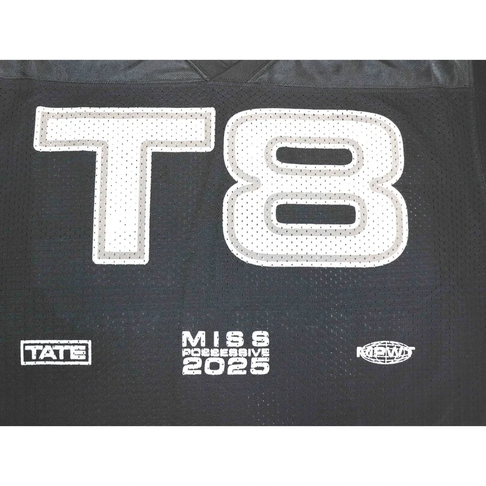 Tate McRae Miss Possessive 2025 Tour #22 Jersey Black Mesh McRae Adult Sz Small